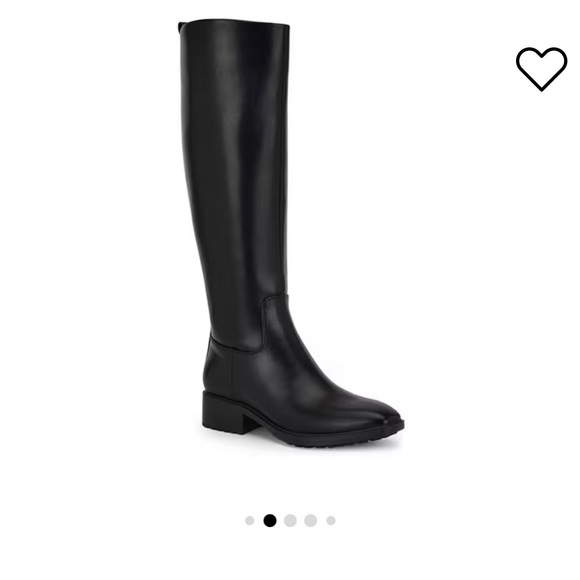 Black leather boots for winter